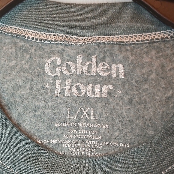 Urban Outfitters Golden Hour Sweatshirt Men's Size L/XL Olive - Picture 3 of 6